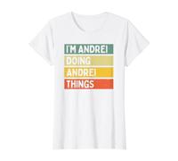 I'm Andrei Doing Andrei Things - Cita Personalizada Divertida Camiseta gráfica económica, Mujer, Blanco, XS