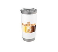 I'm Beersexual Love For Beer Drinking LGBTQ Vaso térmico de acero inoxidable de doble pared