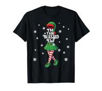 Im Blessed Elf Christmas Matching Family Women Girls Costume Camiseta
