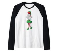 Im Blessed Elf Christmas Matching Family Women Girls Costume Camiseta Manga Raglan