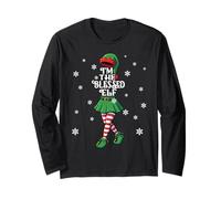 Im Blessed Elf Christmas Matching Family Women Girls Costume Manga Larga