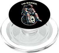 Im Bored Astronauta Sentado en la Luna Arte Espacial Retro PopSockets PopGrip para MagSafe