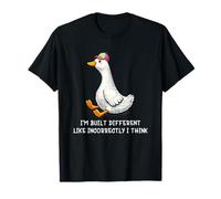 I'm Built Different Funny Duck Meme Goose Wearing Cap Humor Camiseta