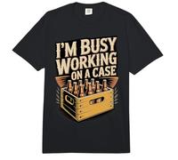 I'm Busy Working On A Case Fiesta para Beber Alcohol - Comfort Colors Adult Heavyweight T-Shirt