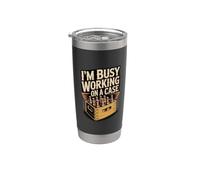 I'm Busy Working On A Case Fiesta para beber alcohol - Vaso térmico de acero inoxidable de doble pared
