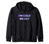 I'm Cold Me 24 7 2000s Aesthetic Alt Winter Freezing Person Sudadera con Capucha