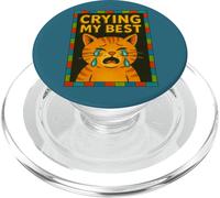 Im Crying My Best Kitty Cat Cute Triste Cat Lover Humor PopSockets PopGrip para MagSafe