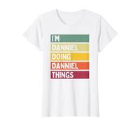 I'm Danniel Doing Danniel Things Funny Citas Personalizadas Camiseta gráfica económica, Mujer, Blanco, L