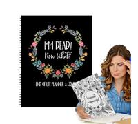 Im Dead Now What Book, planificador de fin de vida, planificador de qué hacer cuando muera, libro de planificación de muerte, información importante para mi familia, libro de planificación de fin de