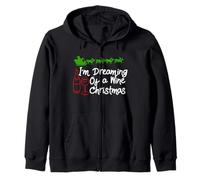 I'm Dreaming of a Wine Christmas: Funny Wine Lover Design Sudadera con Capucha