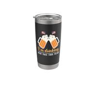 I'm Drinking For Two This Year American Flag 4th Of July Vaso térmico de acero inoxidable de doble pared