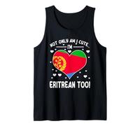 I'm Eritrean Too Cute Eritrea Bandera Corazón Diseño Camiseta sin Mangas