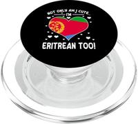 I'm Eritrean Too Cute Eritrea Bandera Corazón Diseño PopSockets PopGrip para MagSafe