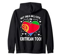 I'm Eritrean Too Cute Eritrea Bandera Corazón Diseño Sudadera con Capucha