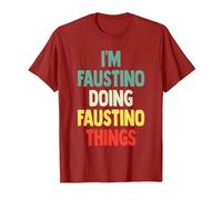 I'm Faustino Doing Faustino Things Fun Nombre Personalizado Fau Camiseta, Hombre, Arándano, M