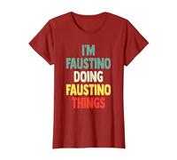 I'm Faustino Doing Faustino Things Fun Nombre Personalizado Fau Camiseta, Mujer, Arándano, XL
