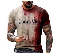 I'm Fine Bloody - Camiseta de Halloween Bloody Problem Solved Blood Splatter con texto en inglés "I'm Fine Halloween", camisetas de miedo para hombre, no es mi sangre, azul marino, 4XL