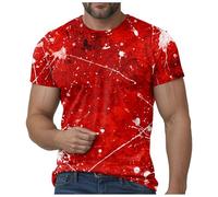 Im Fine Bloody Shirt Halloween Bloody Cloth Cloth Men Scary Halloween Camisetas divertidas de regalo, 5X Grande Scary Movie Shirt Camisetas de película estampadas para hombres I'm Fine T with Blood