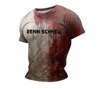 Im Fine Bloody Shirt Halloween Bloody Cloth Scary Halloween T Shirts Blood Stain Scary Movie Graphic Tees Tops Dress Shirt Blood Clothes Gift Splatter Top, 5X Grande para hombres, E-gris., 4XL