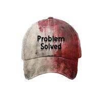 Im Fine Hat Problem Solved - Sombreros de Halloween divertidos para Halloween, unisex, gorra sangrienta (beige, talla única)