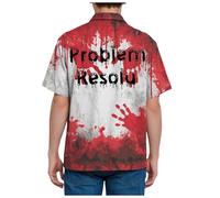 I'm Fine It's Not My Blood - Camiseta con estampado sangriento de Halloween para hombre, camiseta divertida de manga corta con texto en inglés "I'm Fine Movie", A-rojo, XL