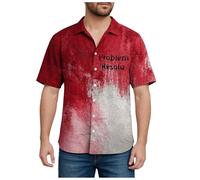 I'm Fine It's Not My Blood - Camiseta con estampado sangriento de Halloween para hombre, camiseta divertida de manga corta con texto en inglés "I'm Fine Movie", A-ladrillo rojo, 3XL
