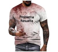 I'm Fine It's Not My Blood Humor Comedia Retro Camisetas muy divertidas disfraces de Halloween sangriento disfraz gráfico novedoso muy divertido camiseta Problem Resolved Bloody Shirt I'm Fine, rosso