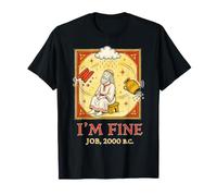 Im Fine Job 2000 BC Biblia Divertida Fe Cristiana Humor Meme Camiseta