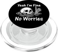 I'm Fine No Worries Esqueleto Divertido Humor Sarcástico PopSockets PopGrip para MagSafe
