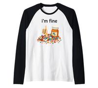 I'm Fine Pharmacist Technician RX Squad Funny Pharmacy Tech Camiseta Manga Raglan