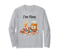 I'm Fine Pharmacist Technician RX Squad Funny Pharmacy Tech Manga Larga