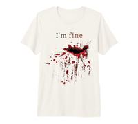 I'm Fine Sangrienta Camiseta Salpicaduras Sangre Zombie Camiseta Premium