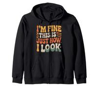 I'm Fine This Is Just How I Look Resting Face Mood Sudadera con Capucha