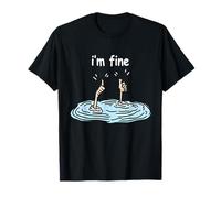 I'm Fine Thumbs Up Two Like Hand Funny Sarcasmo Humor Gráfico Camiseta