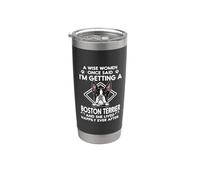 I'm Getting A Boston Terrier Funny Dog Mom Puppy Lovers Vaso térmico de acero inoxidable de doble pared
