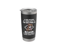 I'm Getting A Boxer Funny Dog Mom Puppy Lovers Vaso térmico de acero inoxidable de doble pared