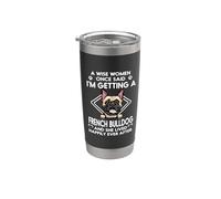 I'm Getting A French Bulldog Funny Dog Mom Puppy Lovers Vaso térmico de acero inoxidable de doble pared