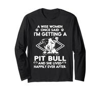 I'm Getting A Pit Bull Funny Dog Mom Puppy Lovers Manga Larga