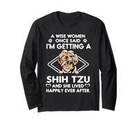 I'm Getting A Shih Tzu Funny Dog Mom Puppy Lovers Manga Larga