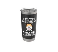 I'm Getting An Akita Inu Funny Dog Mom Puppy Lovers Vaso térmico de acero inoxidable de doble pared