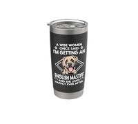 I'm Getting An English Mastiff Funny Dog Mom Puppy Lovers Vaso térmico de acero inoxidable de doble pared