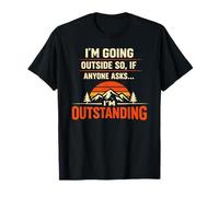 I'm Going Outside If Asked I'm Outstanding Dad Joke Humor Camiseta