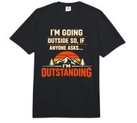 I'm Going Outside If Asked I'm Outstanding Dad Joke Humor Comfort Colors Adult Heavyweight T-Shirt
