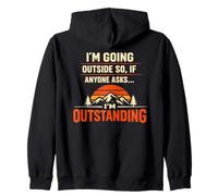 I'm Going Outside If Asked I'm Outstanding Dad Joke Humor Sudadera con Capucha