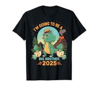 I'm Going To Be A Big Brother 2025 Cute Dinosaur Camiseta