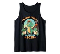 I'm Going To Be A Big Brother 2025 Cute Dinosaur Camiseta sin Mangas