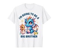 Im Going to Be A Big Brother Cute Dragon Hermano Baby Reveal Camiseta