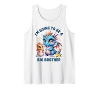 Im Going to Be A Big Brother Cute Dragon Hermano Baby Reveal Camiseta sin Mangas