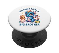 Im Going to Be A Big Brother Cute Dragon Hermano Baby Reveal PopSockets PopGrip Adhesivo