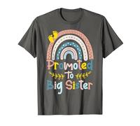 I'm Going To Be A Big Sis Ascendida a Big Sister Rainbow Camiseta, Hombre, Asfalto, M